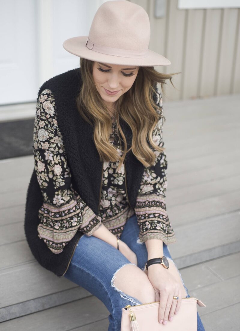 Blush and Bell Sleeves