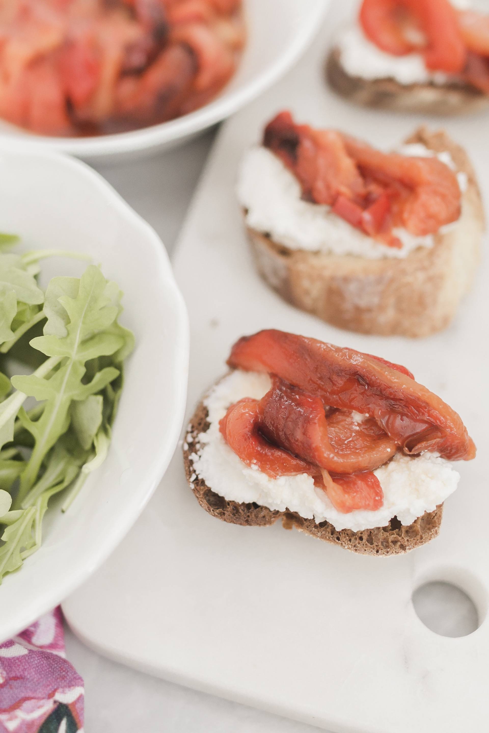 Ricotta And Roasted Red Pepper Crostini Recipe - Renee M LeBlanc