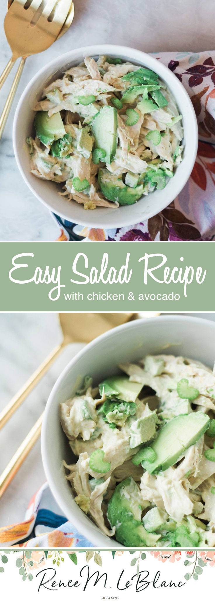 Easy Salad Recipe with Chicken and Avocado